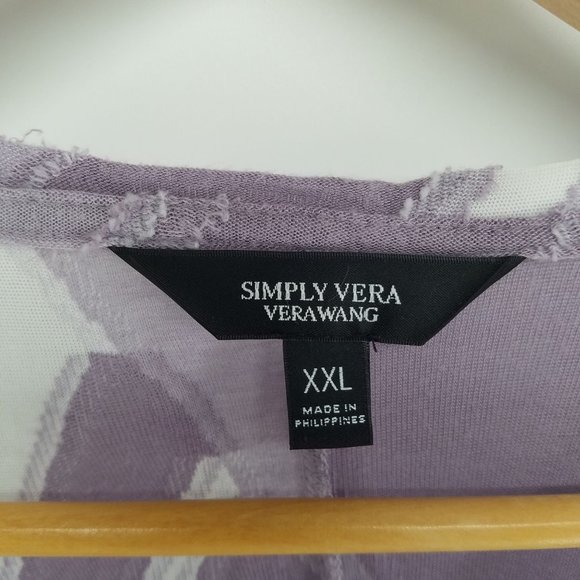 Simply Vera Vera Wang shark bite bottom hem pullover XXL - Picture 3 of 4